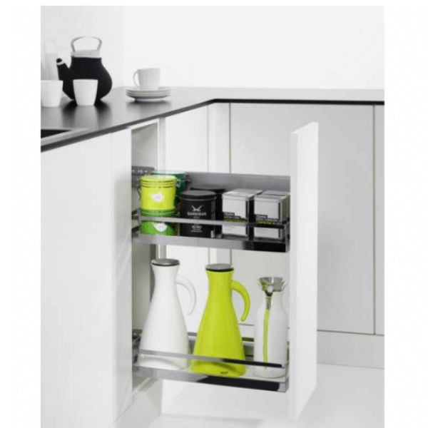 Rổ kéo 2 tầng cho tủ rộng 250mm Hafele 545.53.761 loại mở trái