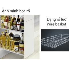 Rổ kéo 2 tầng dạng lưới 250mm Hafele 545.53.001 mở trái