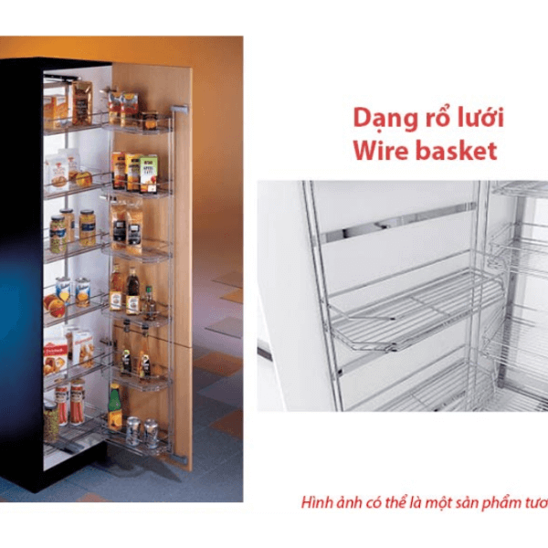 Rổ kéo 6 tầng rộng 600mm Wire basket Hafele 545.94.142