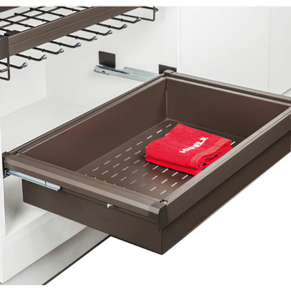 Rổ kéo bằng kim loại Hafele 800mm màu trắng 807.95.853
