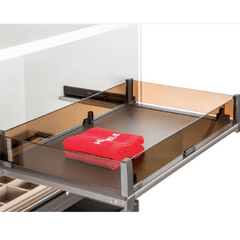 Rổ kéo bằng kính Hafele 800mm màu nâu 807.95.173