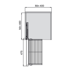 Rổ kéo đa năng Hafele màu nâu mở phải 807.95.181