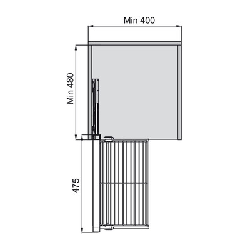 Rổ kéo đa năng Hafele màu nâu mở trái 807.95.180