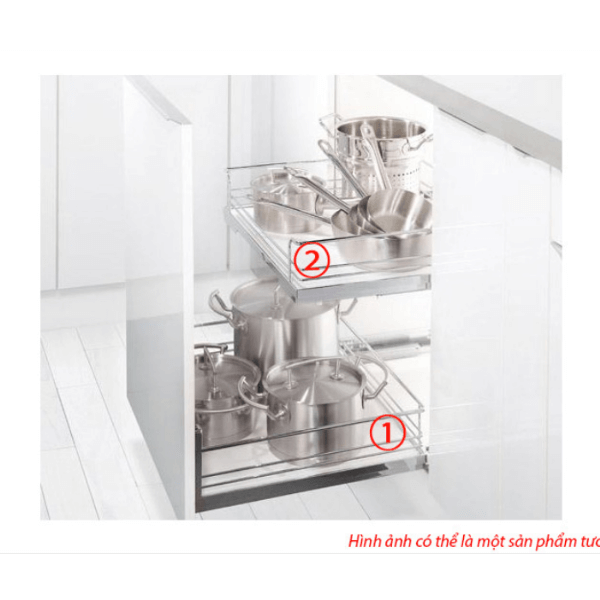 Rổ kéo để xoong nồi gắn cánh tủ 450mm Hafele 540.24.504