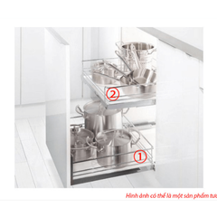 Rổ kéo để xoong nồi gắn cánh tủ 450mm Hafele 540.24.504