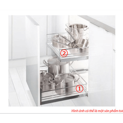 Rổ kéo để xoong nồi gắn cánh tủ 500mm Hafele 540.24.505
