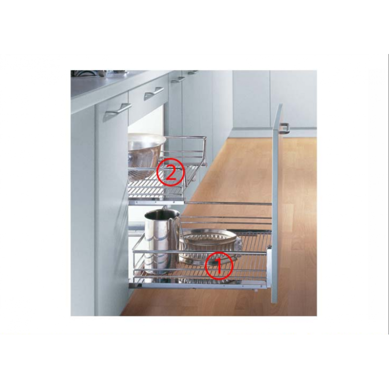 Rổ kéo để xoong nồi rộng 400mm Hafele 540.24.183 gắn cánh tủ