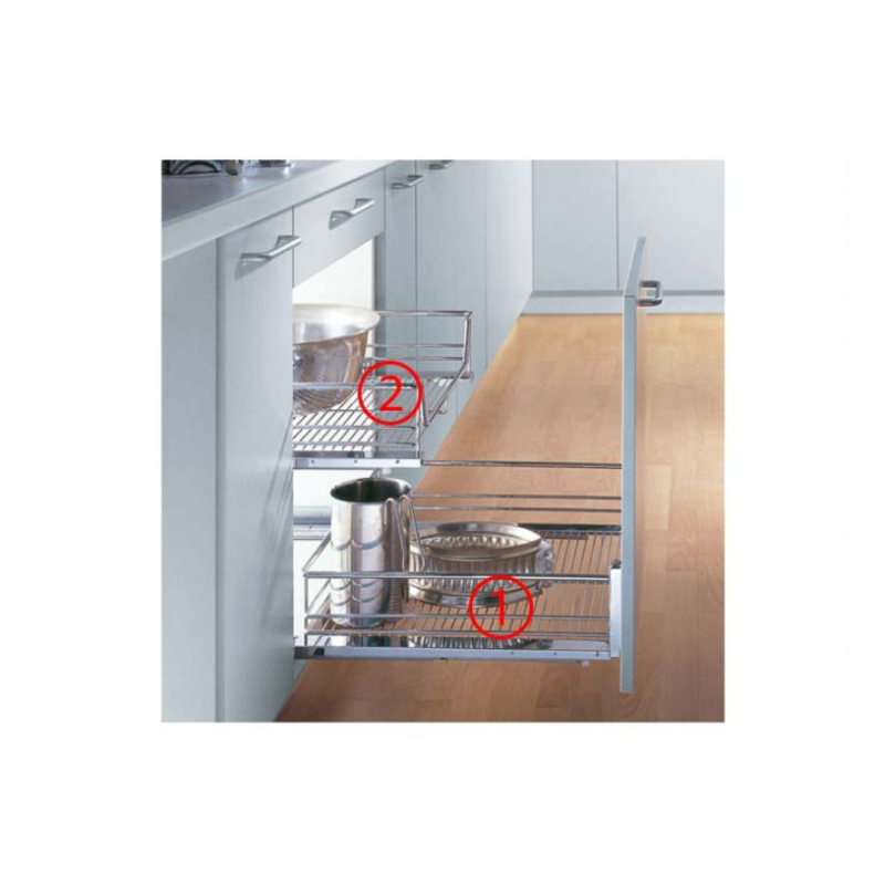 Rổ kéo để xoong nồi rộng 450mm Hafele 540.24.184 gắn cánh tủ
