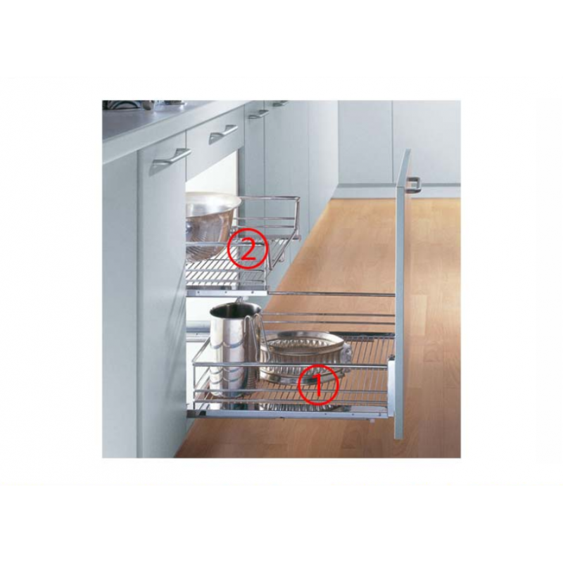 Rổ kéo để xoong nồi rộng 500mm Hafele 540.24.185 gắn cánh tủ
