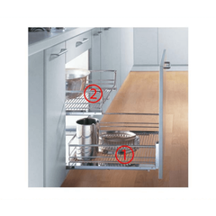 Rổ kéo để xoong nồi rộng 600mm Hafele 540.24.287 gắn cánh tủ