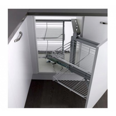 Rổ kéo góc 2 tầng Häfele dạng rổ lưới mở phải 546.17.304