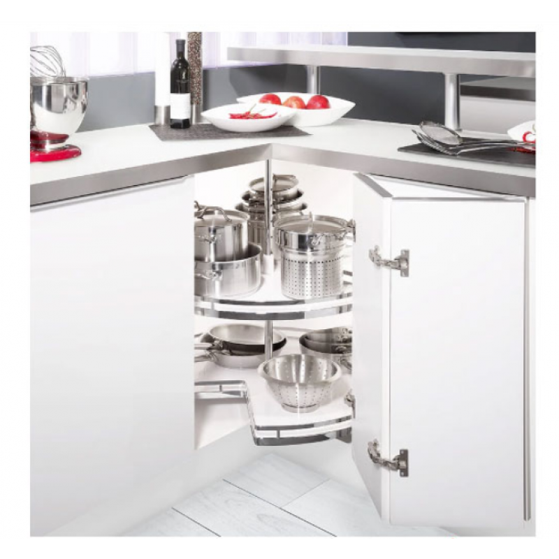 Rổ kéo góc 3/4 Häfele dạng đáy trắng 542.31.650