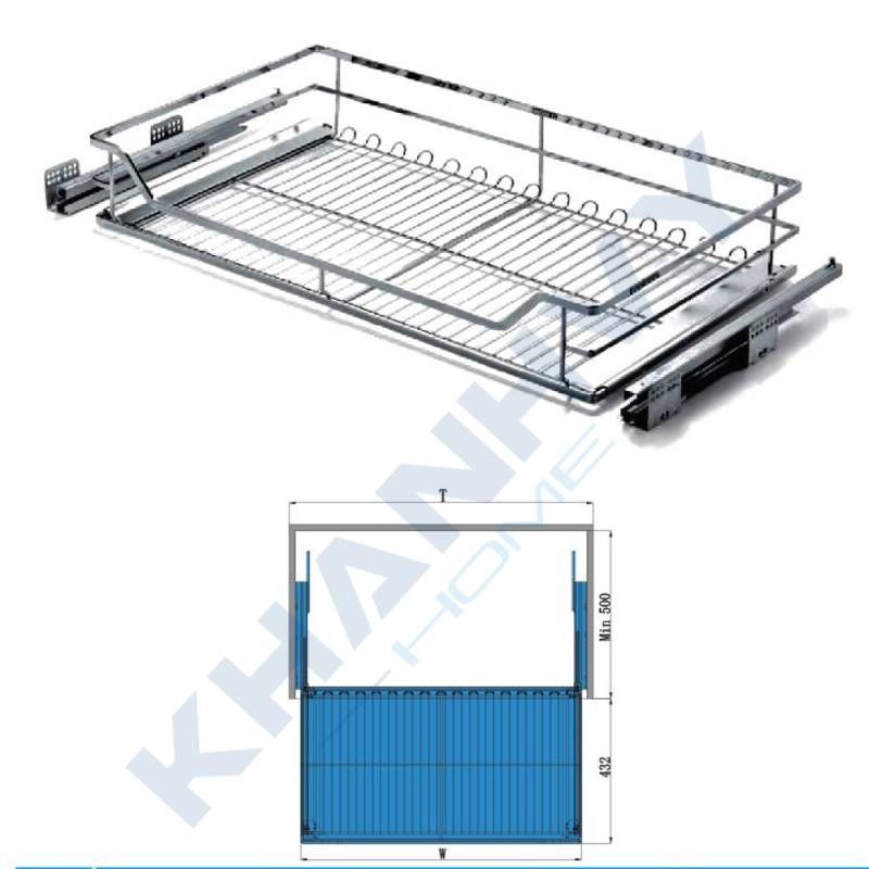 Rổ xoong nồi diamond ray giảm chấn inox 304 Higold 301511
