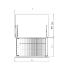 Rổ xoong nồi ray giảm chấn bắt mặt hộc inox 304 Higold 303334