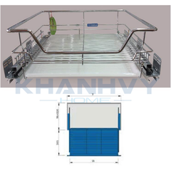 Rổ xoong nồi ray giảm chấn có khay Higold 301126