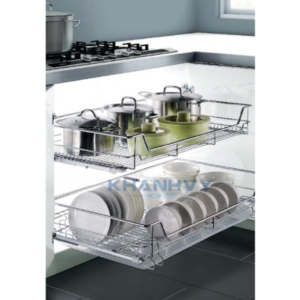 Rổ xoong nồi ray giảm chấn không khay Higold 301002