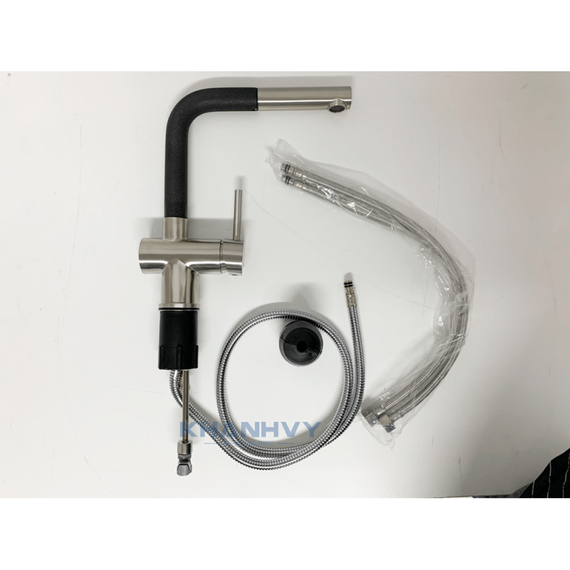 Vòi rửa chén Pyramis 090917601 Capriccio Stainless Steel Pearl Black
