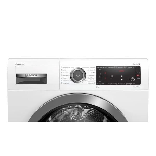 Máy sấy bơm nhiệt Bosch WTX87MH0SG 9kg Series 8