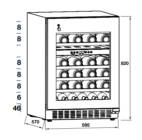 Tủ rượu Hafele HW-C129FB 533.17.011
