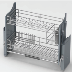 Kệ kéo 2 tầng âm tủ di động inox 304 Higold A224-1