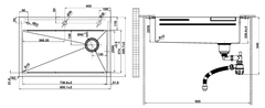 Chậu rửa chén Hafele WF R10 HS25-SSN1S-8052 567.24.489 màu đen