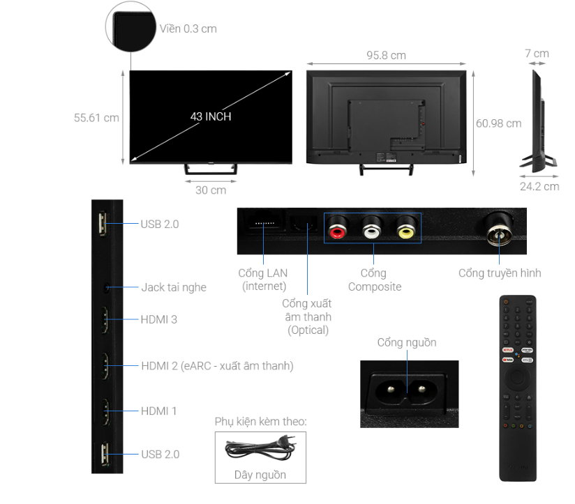 Tivi Xiaomi A Pro 4K 43 inch L43M8-A2SEA