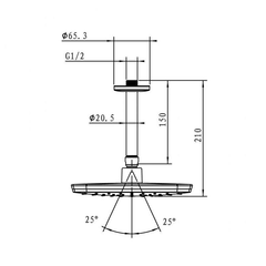 Sen đầu gắn trần AIRSENSE Hafele 485.60.615