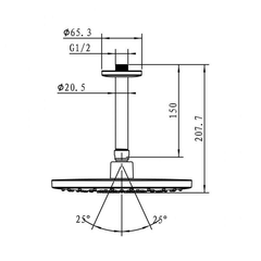 Sen đầu gắn trần AIRSENSE Hafele 485.60.617