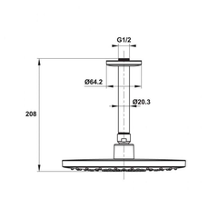 Sen đầu gắn trần New Mysterious 227R Hafele 485.60.703