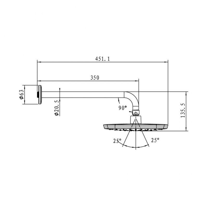 Sen đầu gắn tường AIRSENSE Hafele 485.60.616