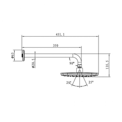 Sen đầu gắn tường AIRSENSE Hafele 485.60.616