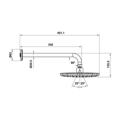 Sen đầu gắn tường New Mysterious 219S Hafele 485.60.700