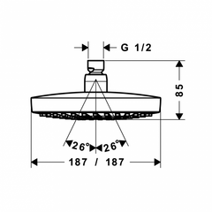Sen đầu Hansgrohe Croma Select E 180 2jet 589.52.308