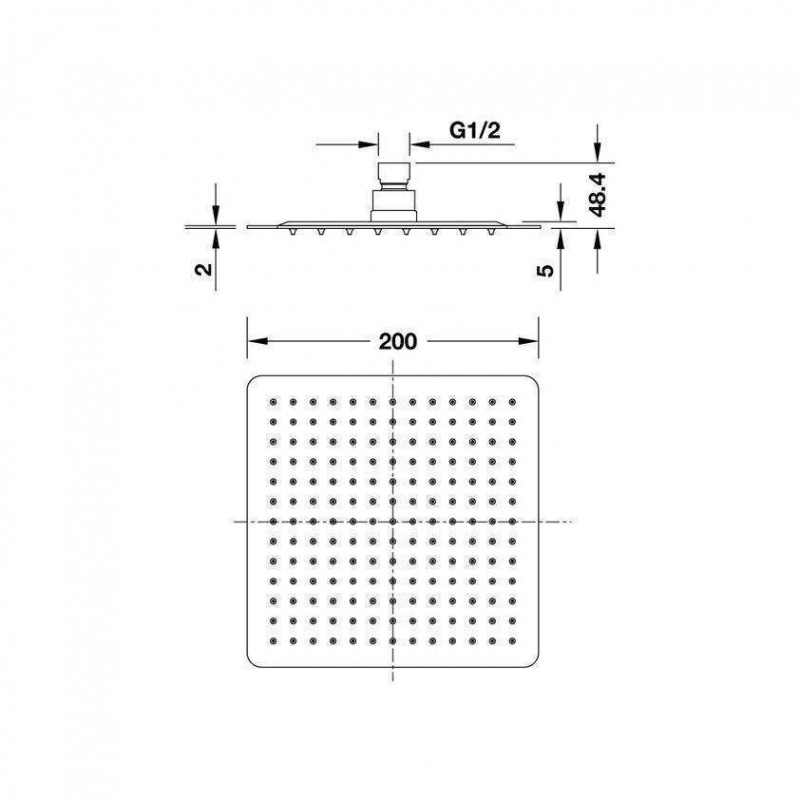 Sen đầu vuông UltraSlim Hafele 485.60.305
