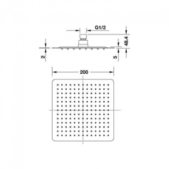 Sen đầu vuông UltraSlim Hafele 485.60.305