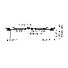 Sen trần AXOR ShowerSolution ShowerHeaven 1200/300 589.52.227