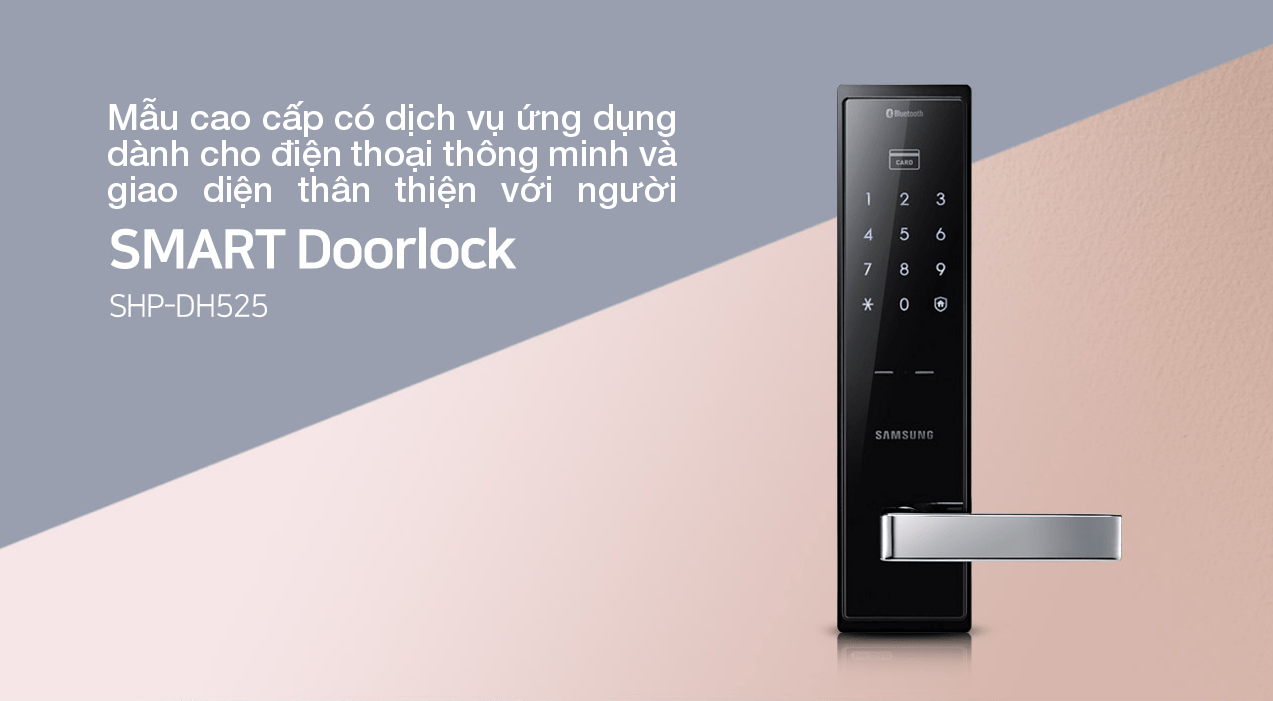 Khóa điện tử Samsung SHP-DP525MK/EN sang trọng