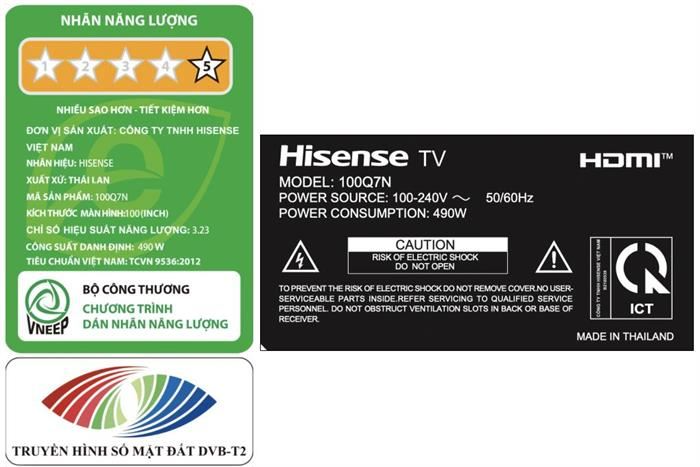 Tivi Hisense 100Q7N QLED 100 inch