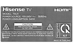 Tivi Hisense 75UX 4K 75 inch