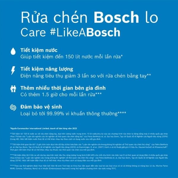 Máy rửa chén độc lập Bosch SMS4IVI01P Series 4 12 bộ Home connect