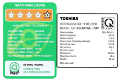 Tủ lạnh Toshiba GR-RB405WE-PMV(06)-MG Inverter 322 lít