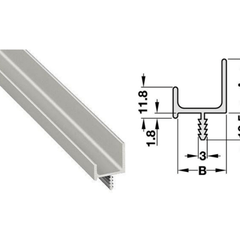 Tay nắm dạng thanh nhôm 30 x 19.5mm Hafele 126.22.909