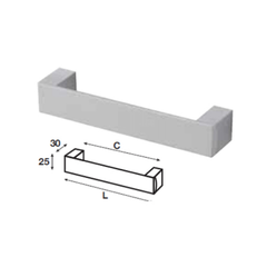 Tay nắm tủ Hafele, màu bạc 128x143mm 110.73.932