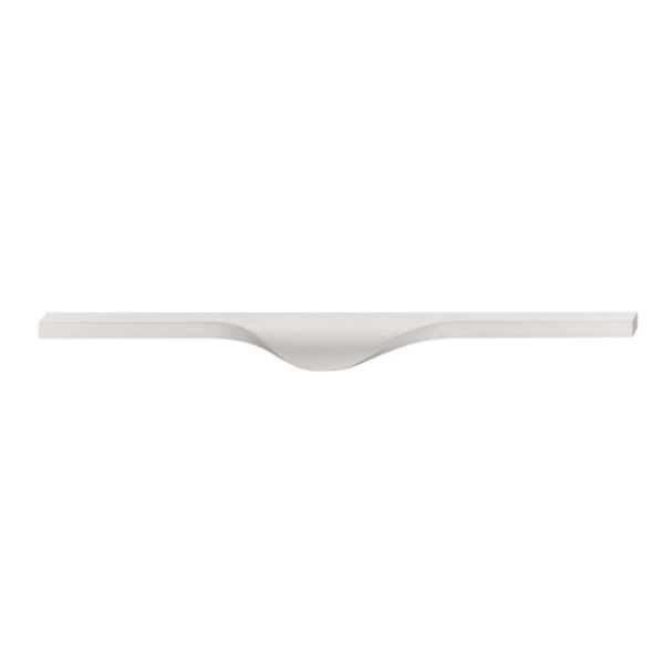 Tay nắm tủ Hafele màu inox 200x34mm 106.60.023