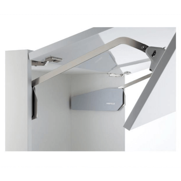 Tay nâng 2 cánh Häfele cao 520-590mm 9kg màu xám 493.05.730