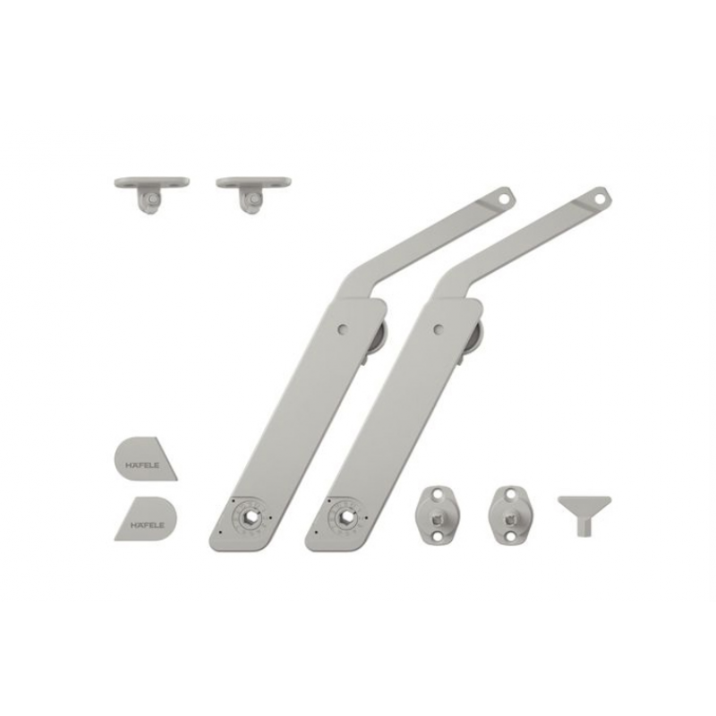 Tay nâng Hafele Free Flap Model C – Xám, 2 tay nâng MS: 372.39.520