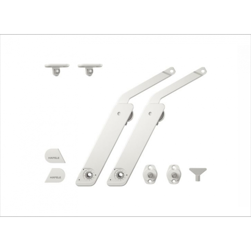 Tay nâng Hafele Free Flap Trắng, 2 tay nâng 372.39.700