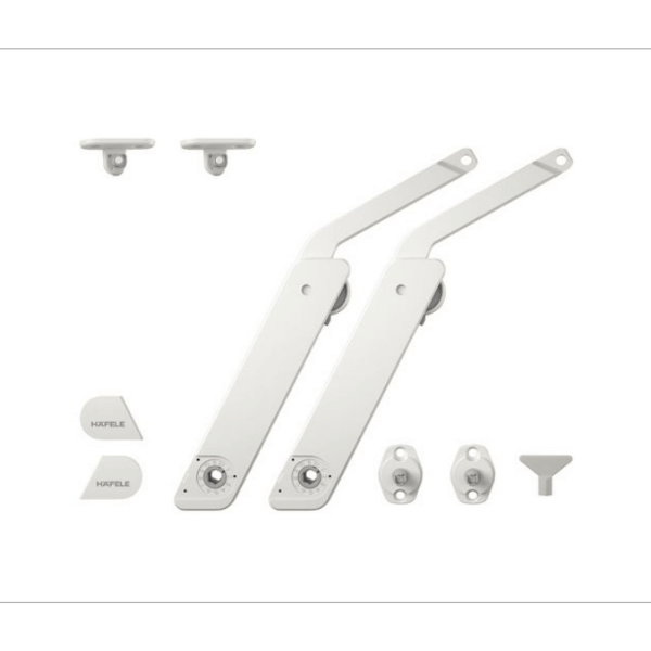 Tay nâng Hafele Free Flap Trắng, 2 tay nâng 372.39.700