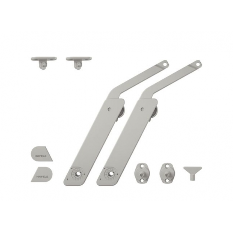 Tay nâng Hafele Free Flap Xám, 2 tay nâng 372.39.530