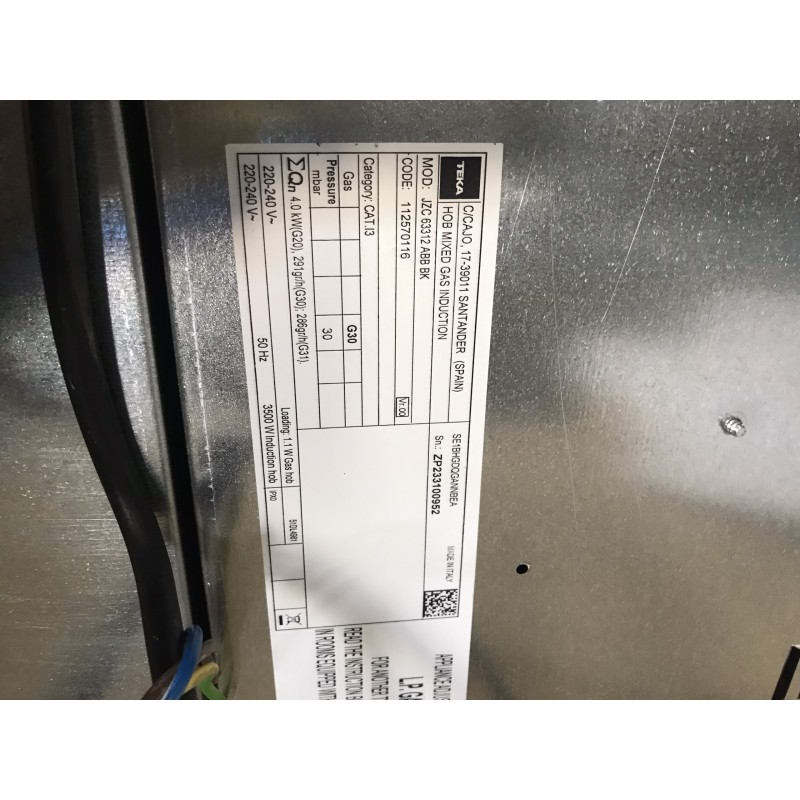 Bếp kết hợp từ và gas Teka JZC 63312 ABN BK
